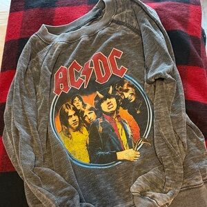 AC/DC Vintage Style Gray Crewneck Sweater